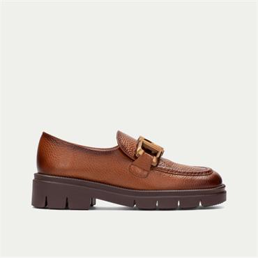 Hispanitas Hamburgo Chunky Link Loafer - Cognac Leather